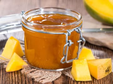 zuckerreduziert, Apfel-Mango Marmelade zuckerreduziert, Apfel-Mango Marmelade