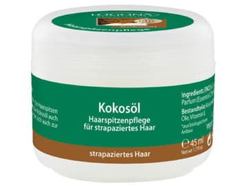 „Kokosöl Haarspitzenpflege für strapaziertes Haar“ von Logona „Kokosöl Haarspitzenpflege für strapaziertes Haar“ von Logona