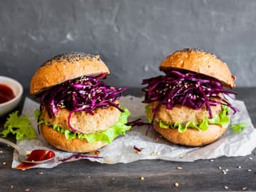 Quinoa-Kichererbsen-Burger Quinoa-Kichererbsen-Burger