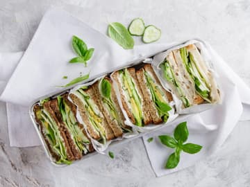 Dopperldecker-Sandwich Gesunde Doppeldecker-Sandwiches