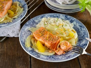 Lachs-mit-Fenchel-und-Orangen Lachs-mit-Fenchel-und-Orangen