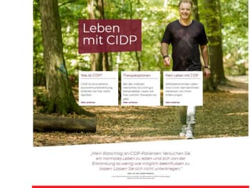 Auf www.leben-mit-cidp.de stehen Aufklärung und Information von Patienten und ihren Angehörigen im Mittelpunkt. Auf www.leben-mit-cidp.de stehen Aufklärung und Information von Patienten und ihren Angehörigen im Mittelpunkt.