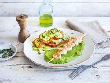 Garnelen mit Avocadocreme Garnelen mit Avocadocreme