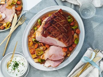 Schinkenbraten_mit_Apfel_Ahornsirup_Glasur_und_Schnittlauchschmand Schinkenbraten_mit_Apfel_Ahornsirup_Glasur_und_Schnittlauchschmand