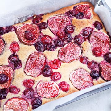 Kirschen Feigenblechkuchen Kirschen Feigenblechkuchen