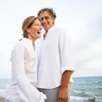 Paar, Urlaub Paar im Urlaub am Strand