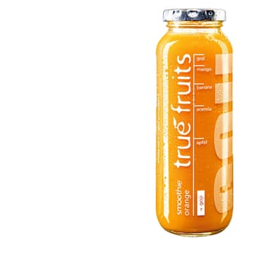 „Orange“, 250 ml ca. 2,30 Euro, von true fruits „Orange“, 250 ml ca. 2,30 Euro, von true fruits
